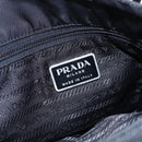 PRADA Tote Bag Nylon Black Silver Auth SW1710-18