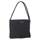 PRADA Tote Bag Nylon Black Silver Auth SW1710-1