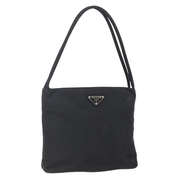 PRADA Tote Bag Nylon Black Silver Auth SW1710