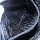 PRADA Tote Bag Nylon Black Silver Auth SW1710-22