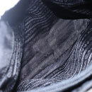 PRADA Tote Bag Nylon Black Silver Auth SW1710-23