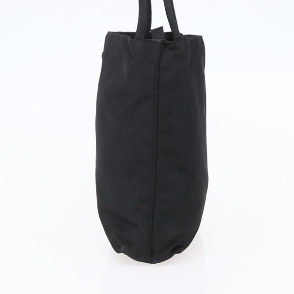 PRADA Tote Bag Nylon Black Silver Auth SW1710