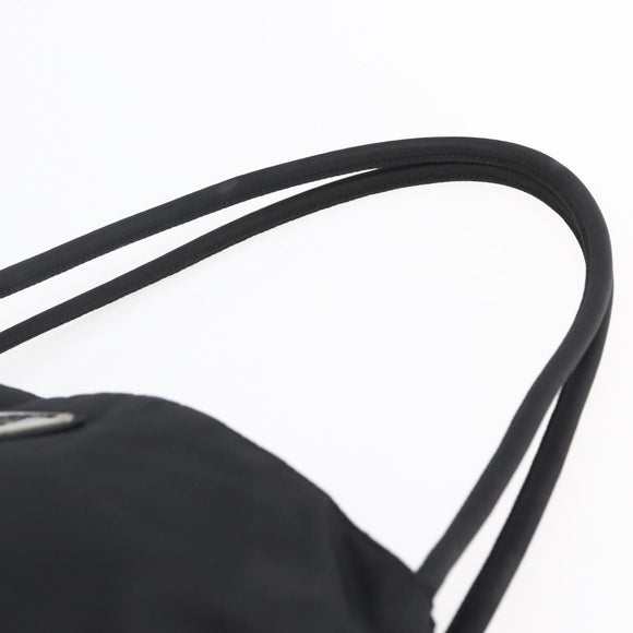 PRADA Tote Bag Nylon Black Silver Auth SW1710