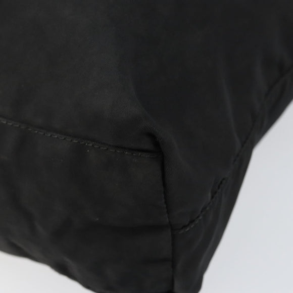 PRADA Shoulder Bag Nylon Black Silver Auth SW1711