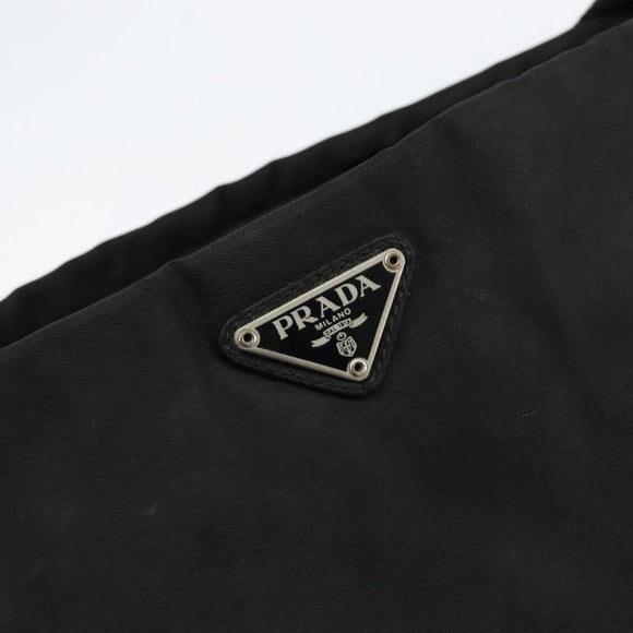 PRADA Shoulder Bag Nylon Black Silver Auth SW1711