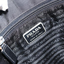 PRADA Shoulder Bag Nylon Black Silver Auth SW1711-18