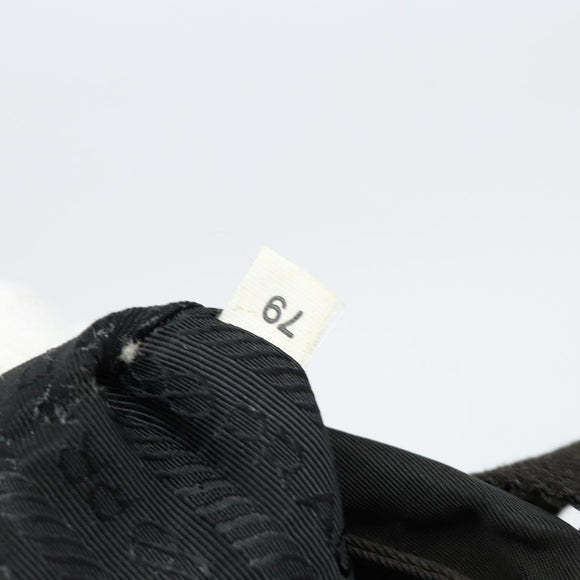 PRADA Shoulder Bag Nylon Black Silver Auth SW1711