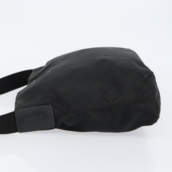 PRADA Shoulder Bag Nylon Black Silver Auth SW1711