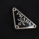 PRADA Hand Bag Nylon Leather Black Silver Auth SW1713-17