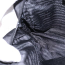 PRADA Hand Bag Nylon Leather Black Silver Auth SW1713-20