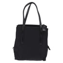 PRADA Hand Bag Nylon Leather Black Silver Auth SW1713-2