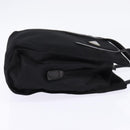 PRADA Hand Bag Nylon Leather Black Silver Auth SW1713-4