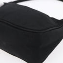 PRADA Accessory Pouch Nylon Black Silver Auth SW1714-16