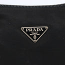 PRADA Accessory Pouch Nylon Black Silver Auth SW1714-18
