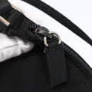 PRADA Accessory Pouch Nylon Black Silver Auth SW1714-9