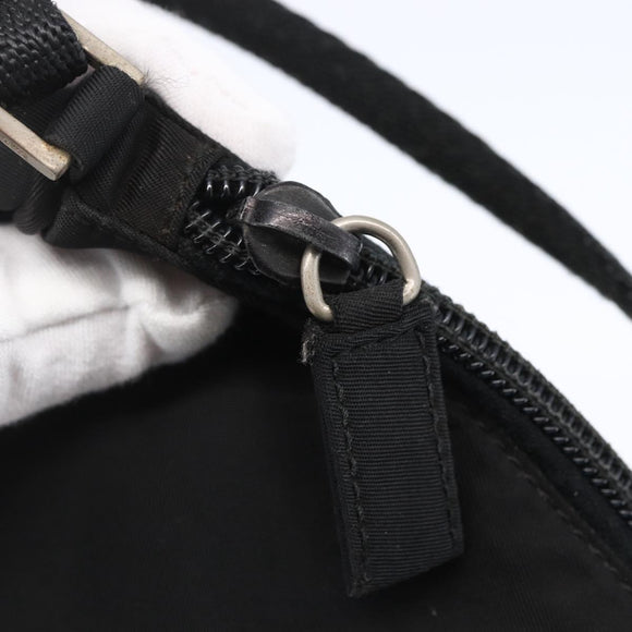 PRADA Accessoire Pouch Nylon Schwarz Silber Auth SW1714
