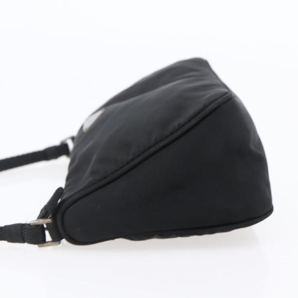 PRADA Accessoire Pouch Nylon Schwarz Silber Auth SW1714