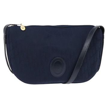 Christian Dior Trotter Canvas Shoulder Bag Navy Auth SW1716