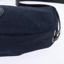 Christian Dior Trotter Canvas Shoulder Bag Navy Auth SW1716-14