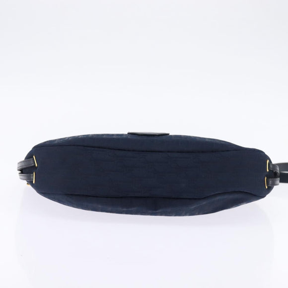 Christian Dior Trotter Canvas Shoulder Bag Navy Auth SW1716
