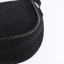 Christian Dior Trotter Canvas Shoulder Bag Black Gold Auth SW1717-9