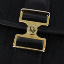 Christian Dior Trotter Canvas Shoulder Bag Black Gold Auth SW1717-10