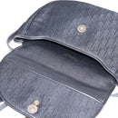 Christian Dior Trotter Canvas Shoulder Bag Black Gold Auth SW1717-11