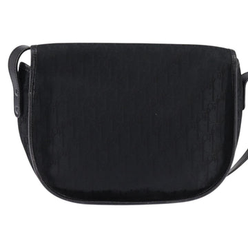 Christian Dior Trotter Canvas Shoulder Bag Black Gold Auth SW1717 - 0