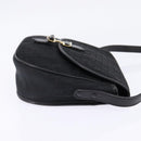 Christian Dior Trotter Canvas Shoulder Bag Black Gold Auth SW1717-4