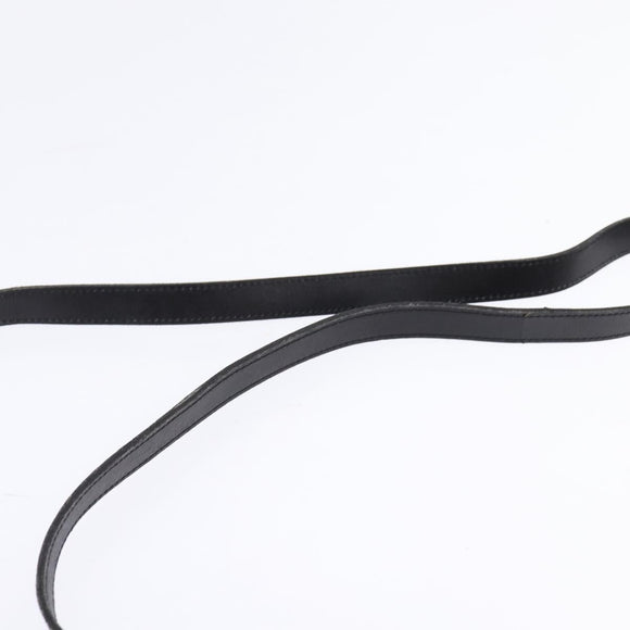 Christian Dior Trotter Canvas Shoulder Bag Black Gold Auth SW1717