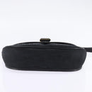 Christian Dior Trotter Canvas Shoulder Bag Black Gold Auth SW1717-5