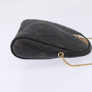 Christian Dior Honeycomb Canvas Chain Shoulder Bag PVC Black Gold Auth SW1718-4