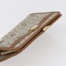 Christian Dior Honeycomb Canvas Pouch PVC Beige Gold Auth SW1719-5