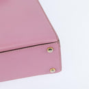 CELINE Hand Bag Leather 2way Pink Gold Auth SW1720-10