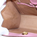 CELINE Hand Bag Leather 2way Pink Gold Auth SW1720-21