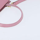 CELINE Hand Bag Leather 2way Pink Gold Auth SW1720-7