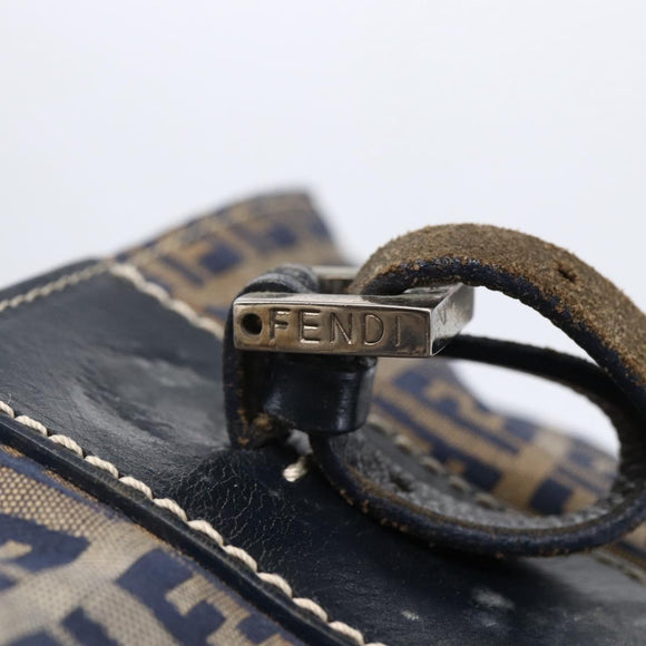 FENDI Zucchino Canvas Tote Bag Navy Auth SW1721