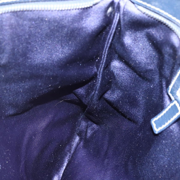 FENDI Zucchino Canvas Tote Bag Navy Auth SW1721