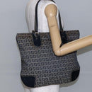 FENDI Zucchino Canvas Tote Bag Navy Auth SW1721-23