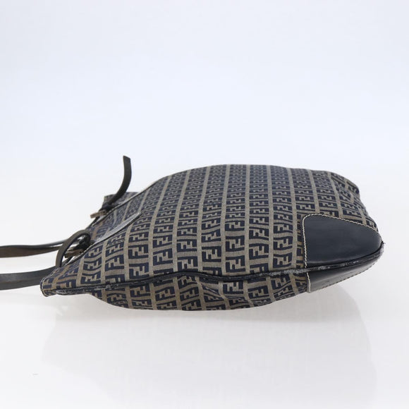 FENDI Zucchino Canvas Tote Bag Navy Auth SW1721