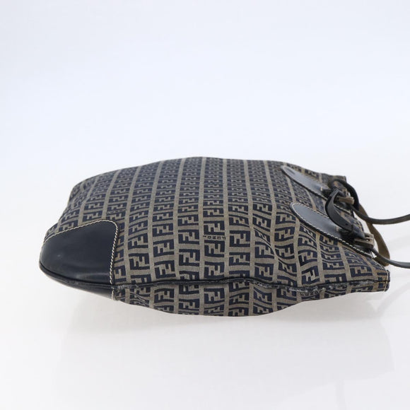FENDI Zucchino Canvas Tote Bag Navy Auth SW1721