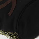 CHANEL Bysy Line Tote Bag Canvas Black CC Auth SW1726-10