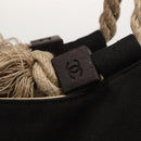 CHANEL Bysy Line Tote Bag Canvas Black CC Auth SW1726-14