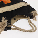 CHANEL Bysy Line Tote Bag Canvas Black CC Auth SW1726-6