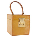 LOUIS VUITTON Monogram Vernis Bleecker Cosmetic Pouch Beige M91002 Auth SW1727-1