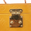 LOUIS VUITTON Monogram Vernis Bleecker Cosmetic Pouch Beige M91002 Auth SW1727-18