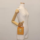 LOUIS VUITTON Monogram Vernis Bleecker Cosmetic Pouch Beige M91002 Auth SW1727-22