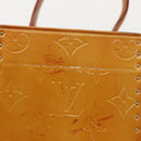 LOUIS VUITTON Monogram Vernis Bleecker Cosmetic Pouch Beige M91002 Auth SW1727-3