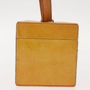 LOUIS VUITTON Monogram Vernis Bleecker Cosmetic Pouch Beige M91002 Auth SW1727-5