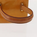 LOUIS VUITTON Monogram Vernis Bleecker Cosmetic Pouch Beige M91002 Auth SW1727-8